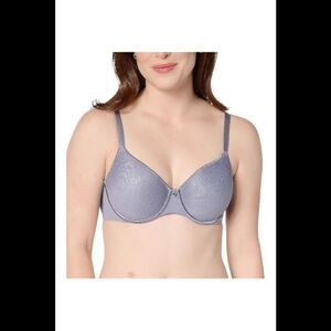 Breezies Women's Featherlite Breathe Underwire T-Shirt Bra Blue -
